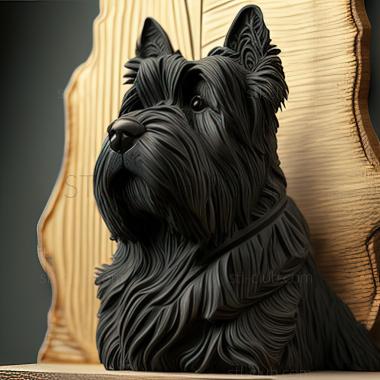 3D model st Ardennes Bouvier dog (STL)